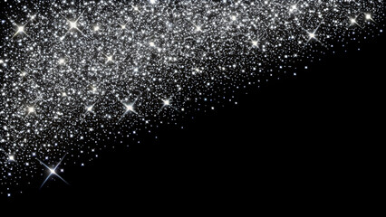 Fototapeta premium Black glitter texture background