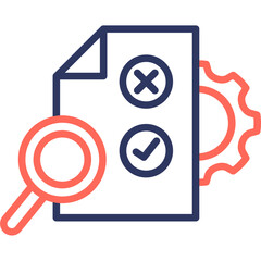 Audit Process line color icon