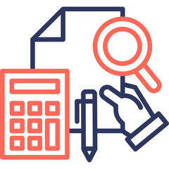 Accounting line color icon