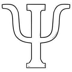 psychology icon illustration hand drawn outline vector