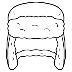 ushanka illustration hand drawn outline vector