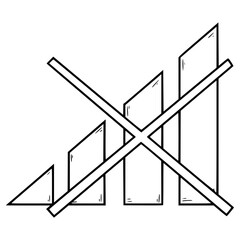 no signal icon illustration hand drawn outline vector