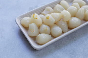 Pickled Scallion, Pickled Japanese leek bulbs