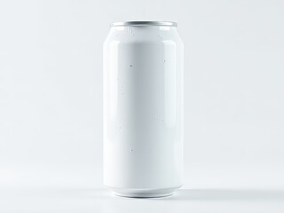 Sparkling Aluminum Water Can with Dewdrops - High-Resolution Photography