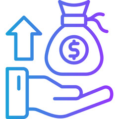 Earnings line gradient icon