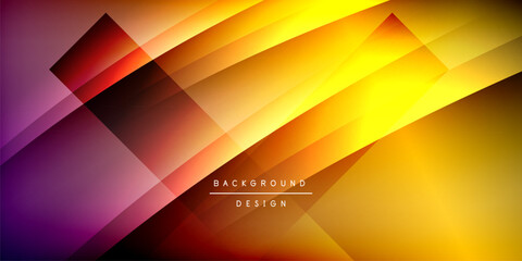 Expressive poster with shadow lines. Features technology, minimalist, and business themes, bright vibrant color schemes