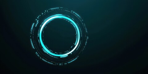 Blue circle with a black background