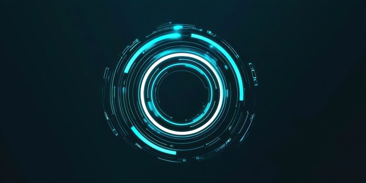 Blue circle with white lines