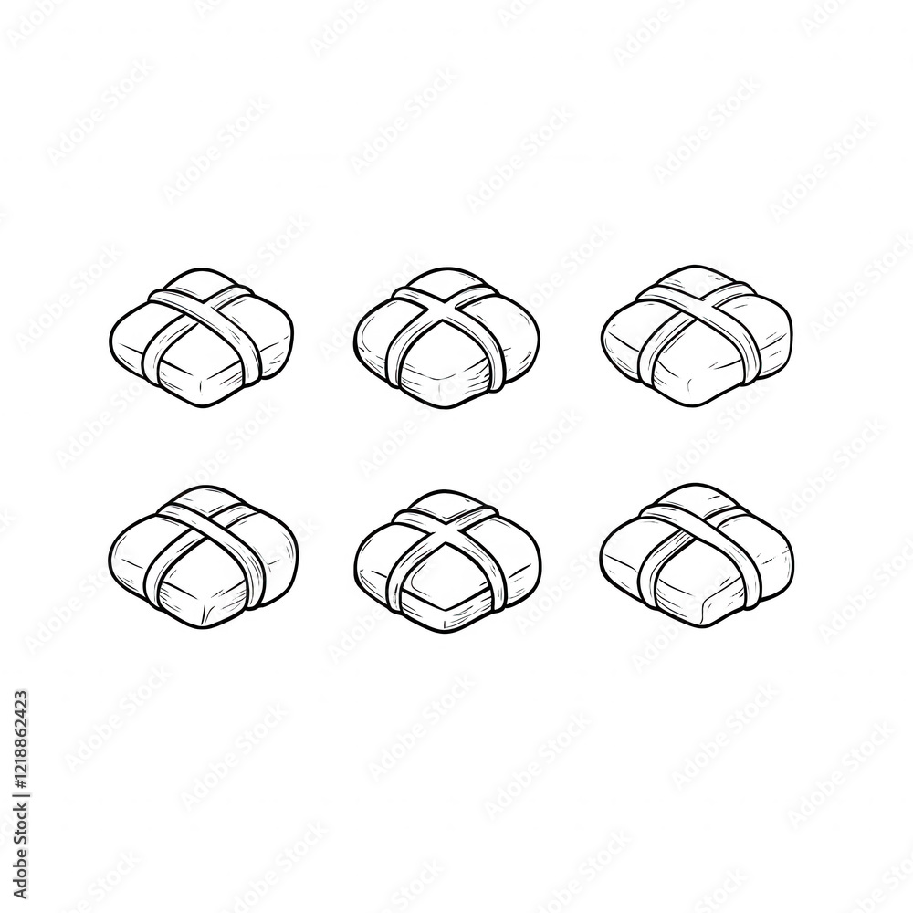 Poster a set of six geometric shapes ideal for design projects and creative applications., isolated on a tr