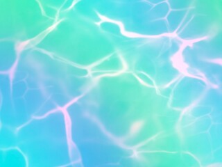 A serene abstract design featuring turquoise and aqua shades blended with soft white streaks, resembling light reflections on water.