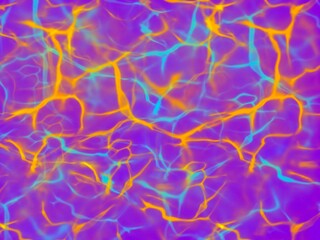 dynamic and electrifying, featuring vibrant blue, orange, and yellow streaks on a purple background. It resembles the look of glowing energy veins or abstract lightning, creating a high-energy visual 