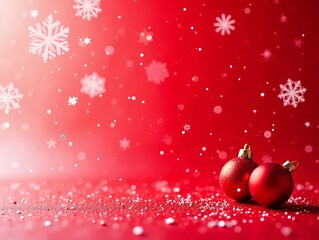 Festive Christmas Snowflakes Background AI Art
