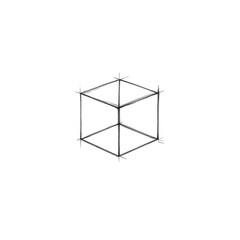 Abstract framework structure illustration for design and creative projects., isolated on a transparent background.