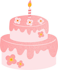 birthday cake with candles