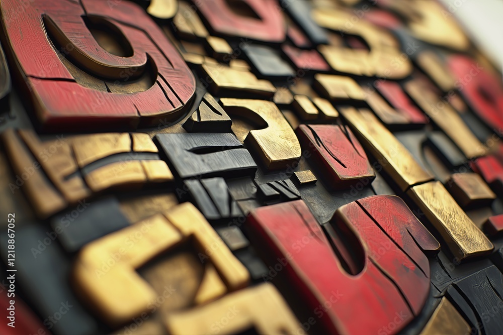 Poster Overlapping and shifting letterforms