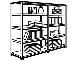 Stylish Multi-Shelf Bookshelf for Modern Home and Office Storage