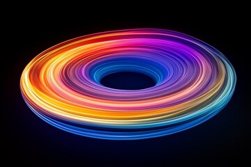 Pulsating rings of varying colors and opacity