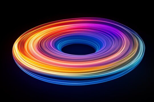 Pulsating rings of varying colors and opacity