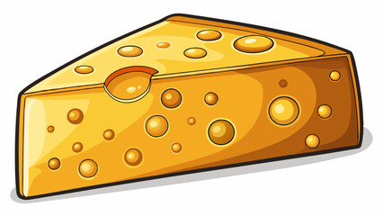 Piece of Cheddar cheese, isolated on white background. High resolution image