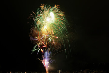 2011年 石巻川開き祭り花火大会 スターマイン Ishinomaki River Festival Fireworks - Star mine Display