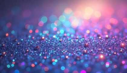 Sparkling Glitter Background Purple Pink Blue Bokeh Lights
