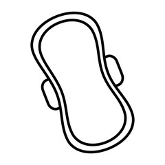 Obraz premium sanitary napkin line icon