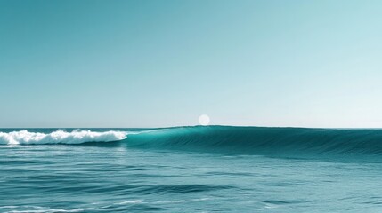 Fototapeta premium A Perfect Wave in the Turquoise Sea