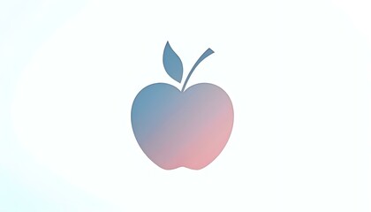 Obraz premium Simple business logo with a dark peach shadow and minimalist design on a white backdrop
