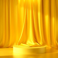 golden curtain with a spotlight
