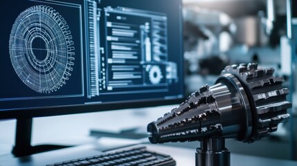 Naklejka premium Industrial Design: Precision Engineering & CAD Software