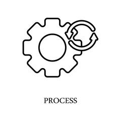 Icon a process, isolated against a clean background.