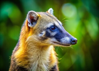 Obraz premium Close-up South American Coati Profile - Documentary Style