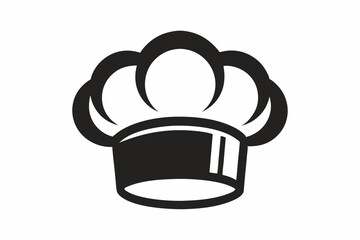 chefs hat line art silhouette vector illustration
