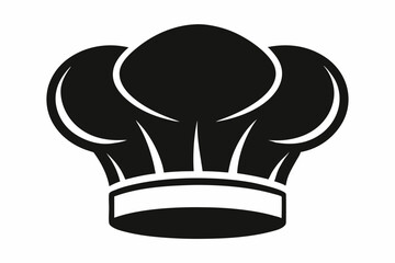 chefs hat line art silhouette vector illustration