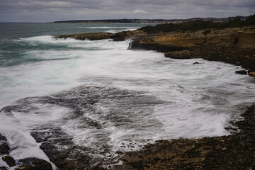 Stormy day in Black Sea coast of Istanbul, Turkiye