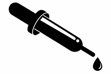 dropper line art silhouette vector illustration