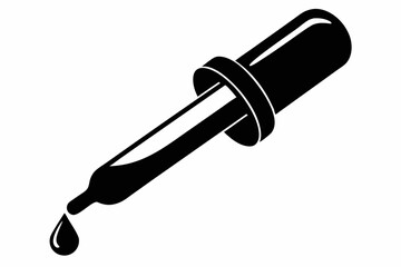 dropper line art silhouette vector illustration