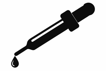 dropper line art silhouette vector illustration