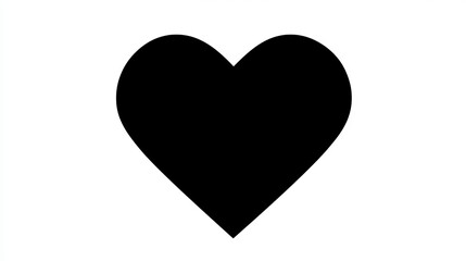 Fototapeta premium solid color black heart shape. black heart shape on white background