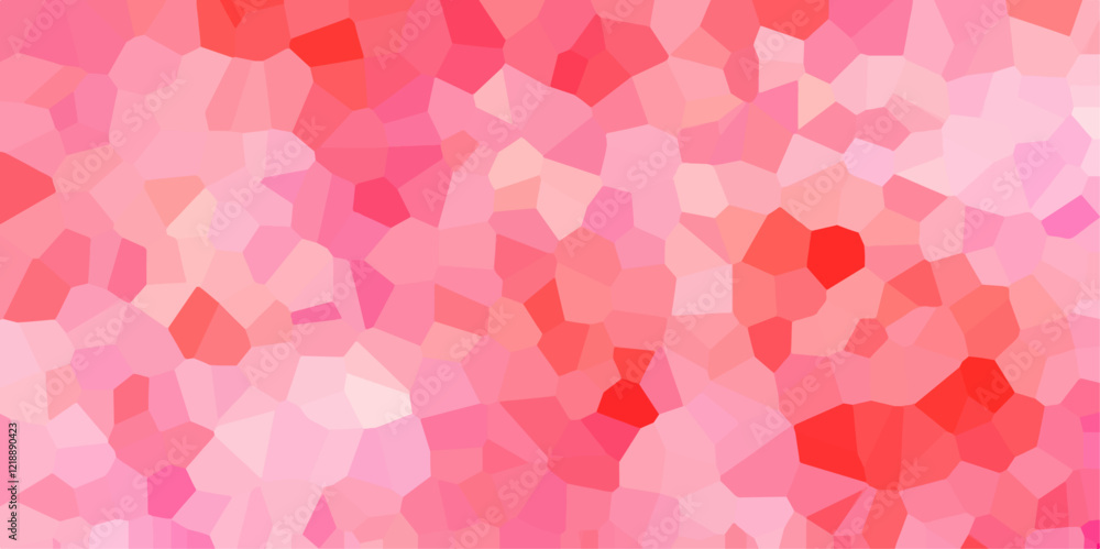 Poster Abstract Low Polygon pink gradient Generative Crystal texture background Geometric pink colored background for interior solutions or covers. Mosaic or polygon elements for Cement kitchen decor.	