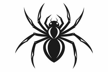 spider line art silhouette vector illustration