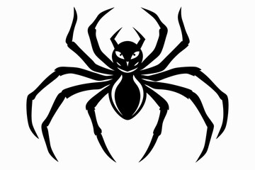 spider line art silhouette vector illustration