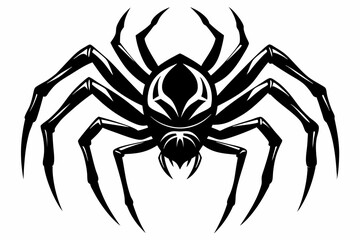 spider line art silhouette vector illustration