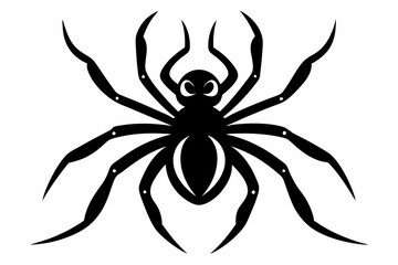 spider line art silhouette vector illustration