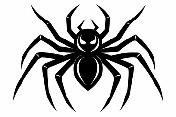spider line art silhouette vector illustration