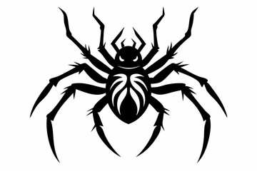 spider line art silhouette vector illustration