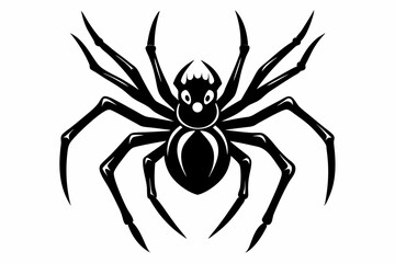 spider line art silhouette vector illustration