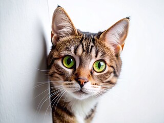 Fototapeta premium Curious Cat Peek - Close-Up Product Photography