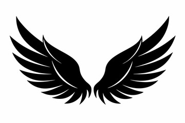 wings line art silhouette vector illustration
