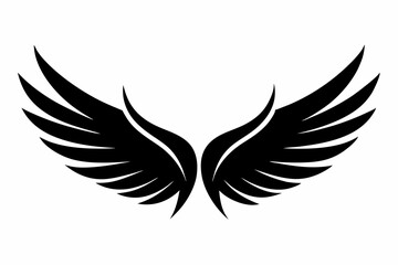 Obraz premium wings line art silhouette vector illustration